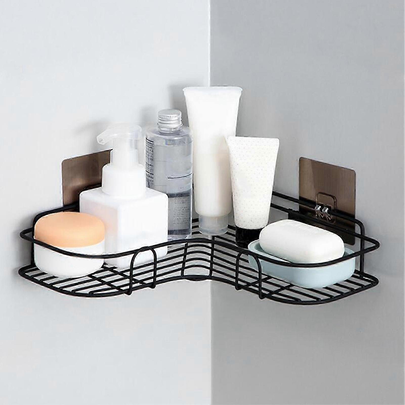 Corner Shower Caddy Wall Mount Iron Organizer Rack Shelf 480g 26s