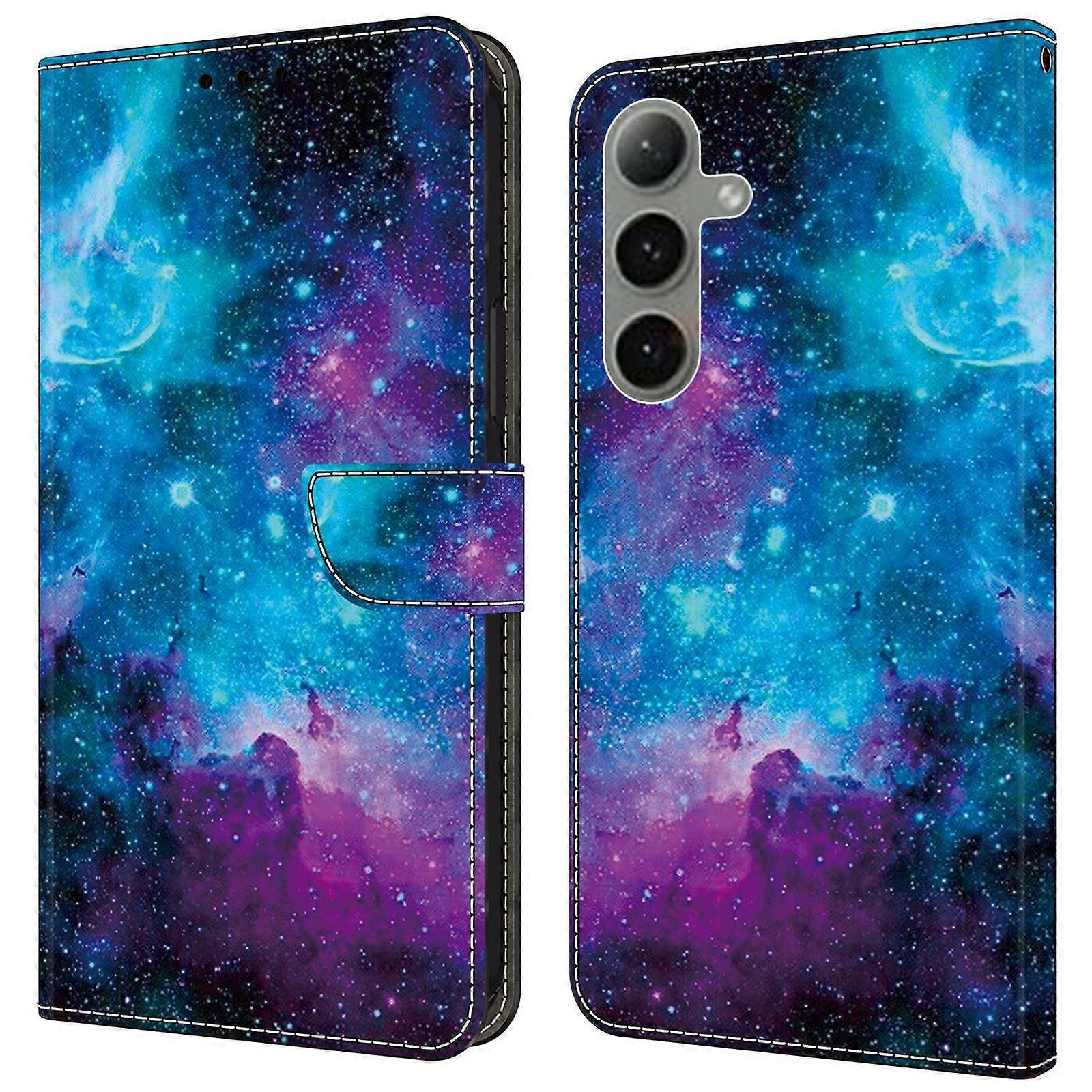 For Samsung Galaxy S24 FE Case Pattern Printed Protective Leather Flip Phone Case