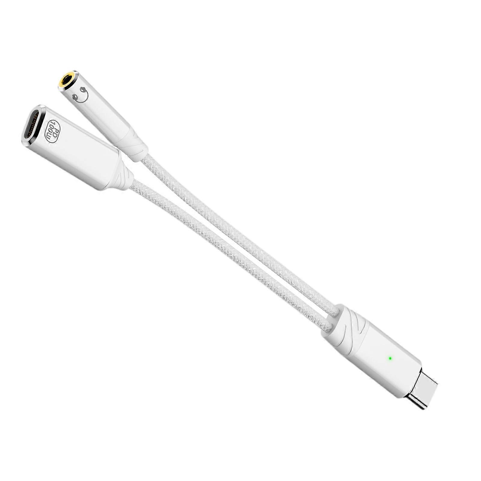 USB C Splitter 2 in 1 Charging Adapter Fast Charging and Data Transfer for Phone and USB Devices