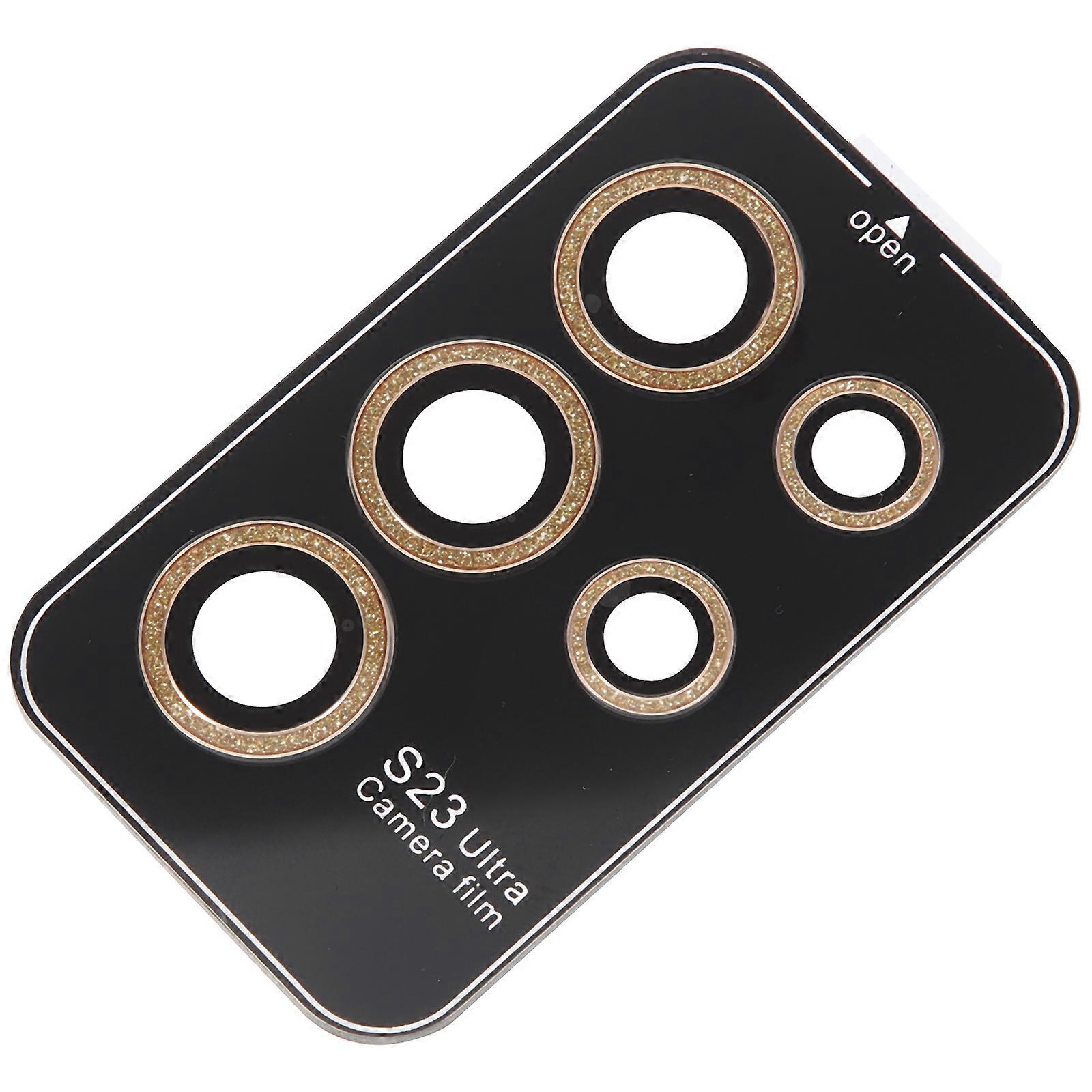 Camera Lens Protector Tempered Glass for Camera 2Pcs Black Compatible with Galaxy S23 Ultra