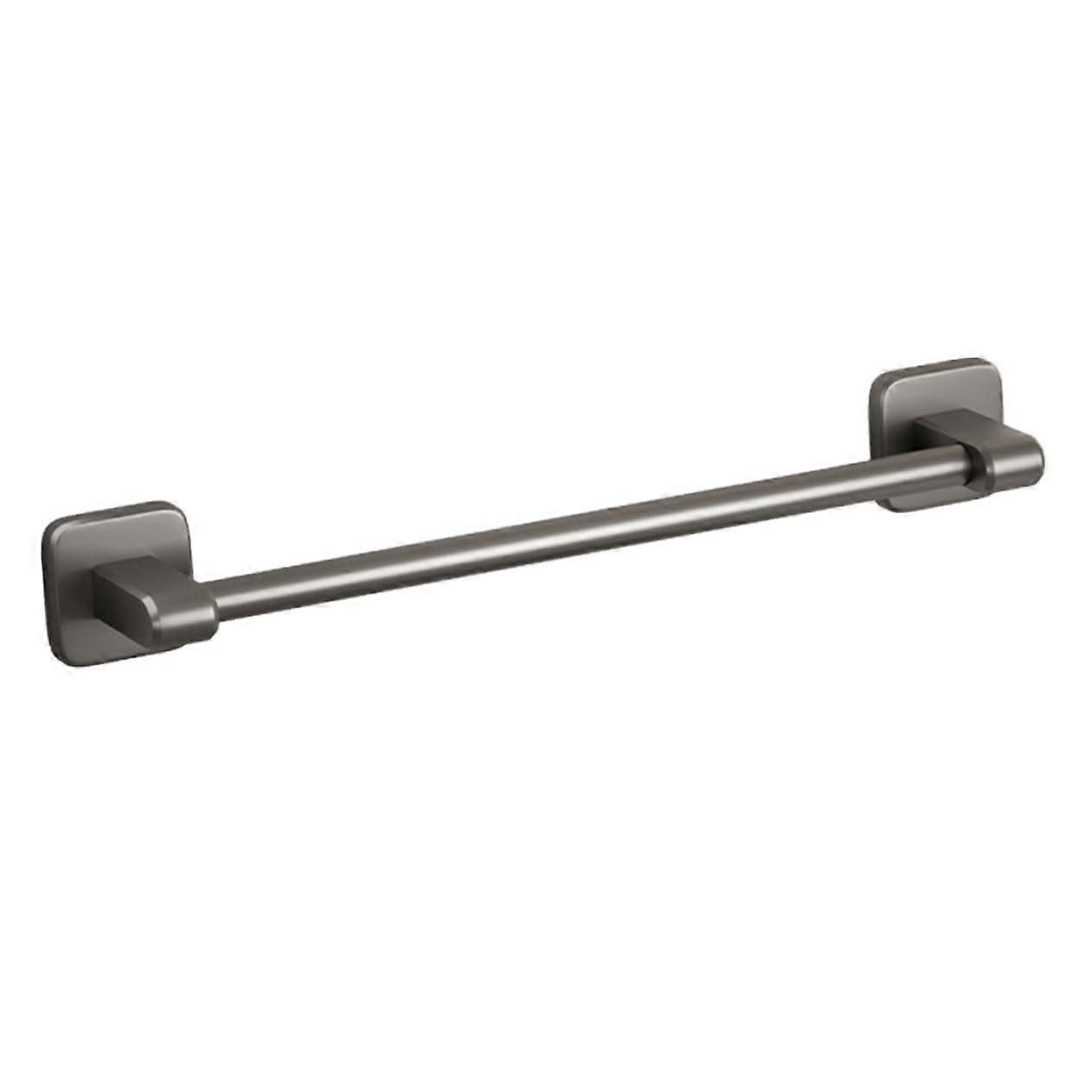 No Drill Towel Rack Wall Mounted Metal Bar for Bathroom Kitchen MultiPurpose Storage Gray