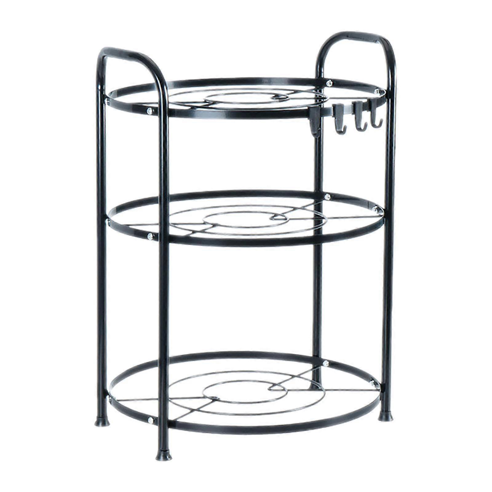 3 Tier Pot and Pan Organizer Rack for Cabinet or Countertop Space Saving Kitchen Storage