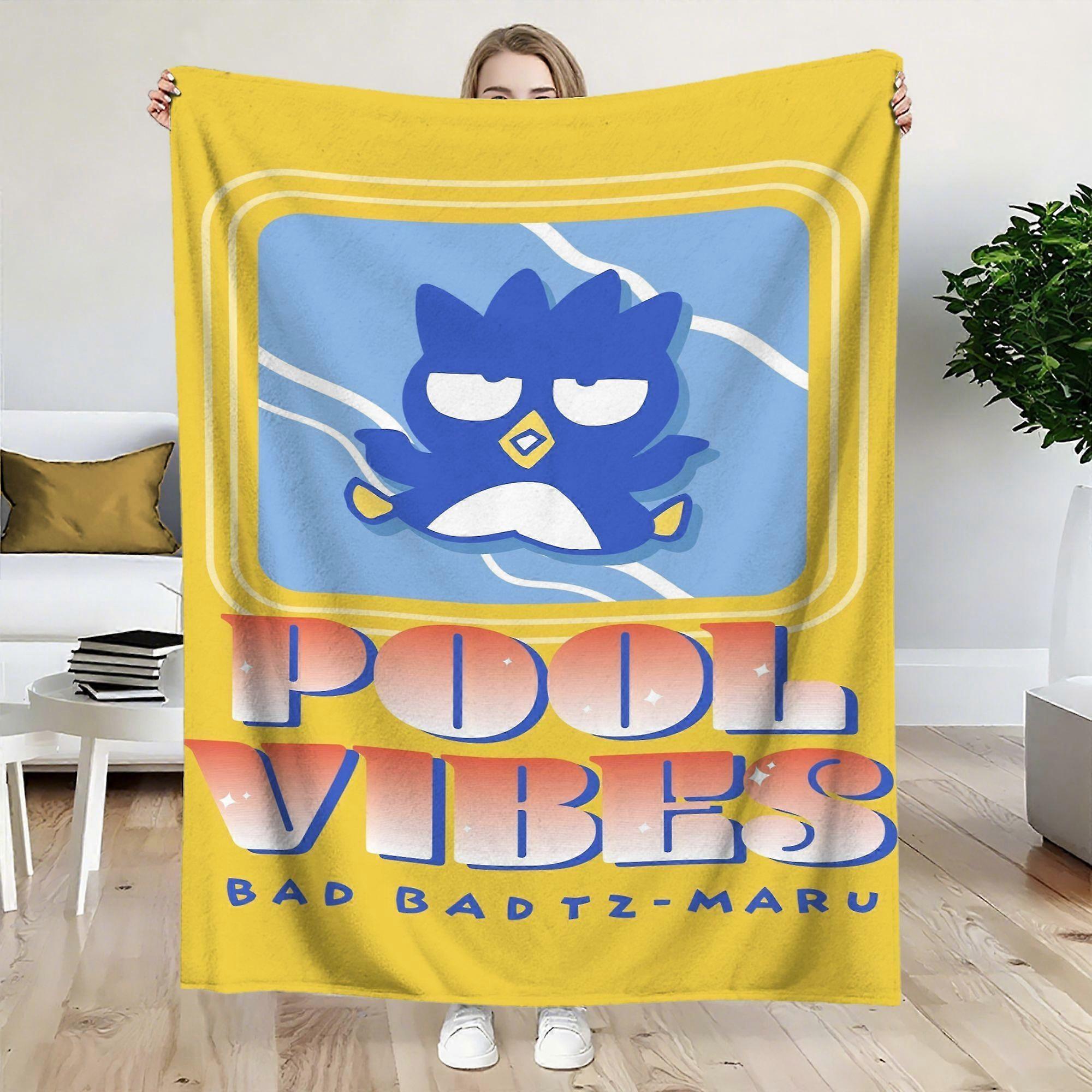 Poolside Cool Guy Sanrio Luxury Fleece Blanket  Soft Lightweight