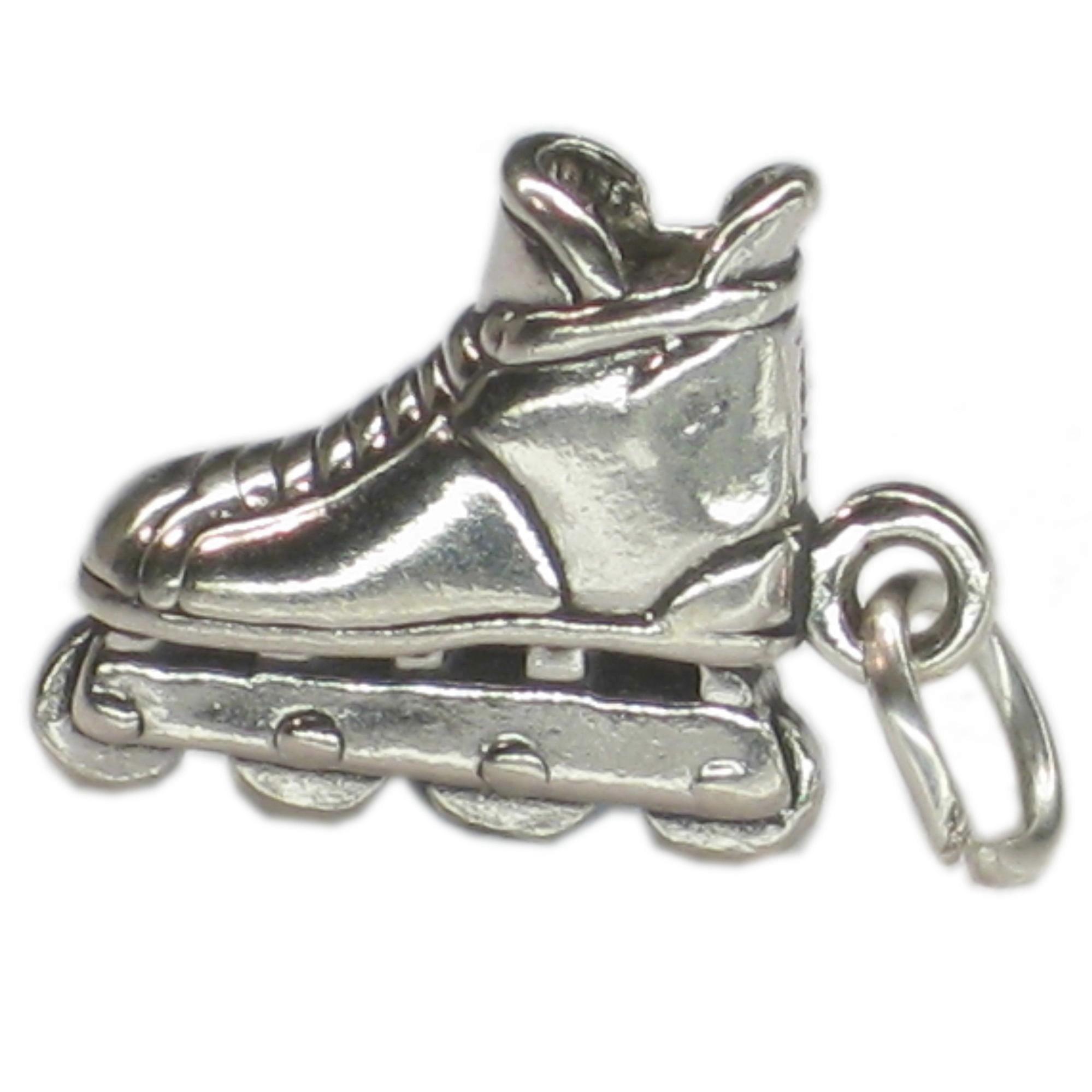 Roller blade sterling silver charm .925 x 1 Rollerblading charms