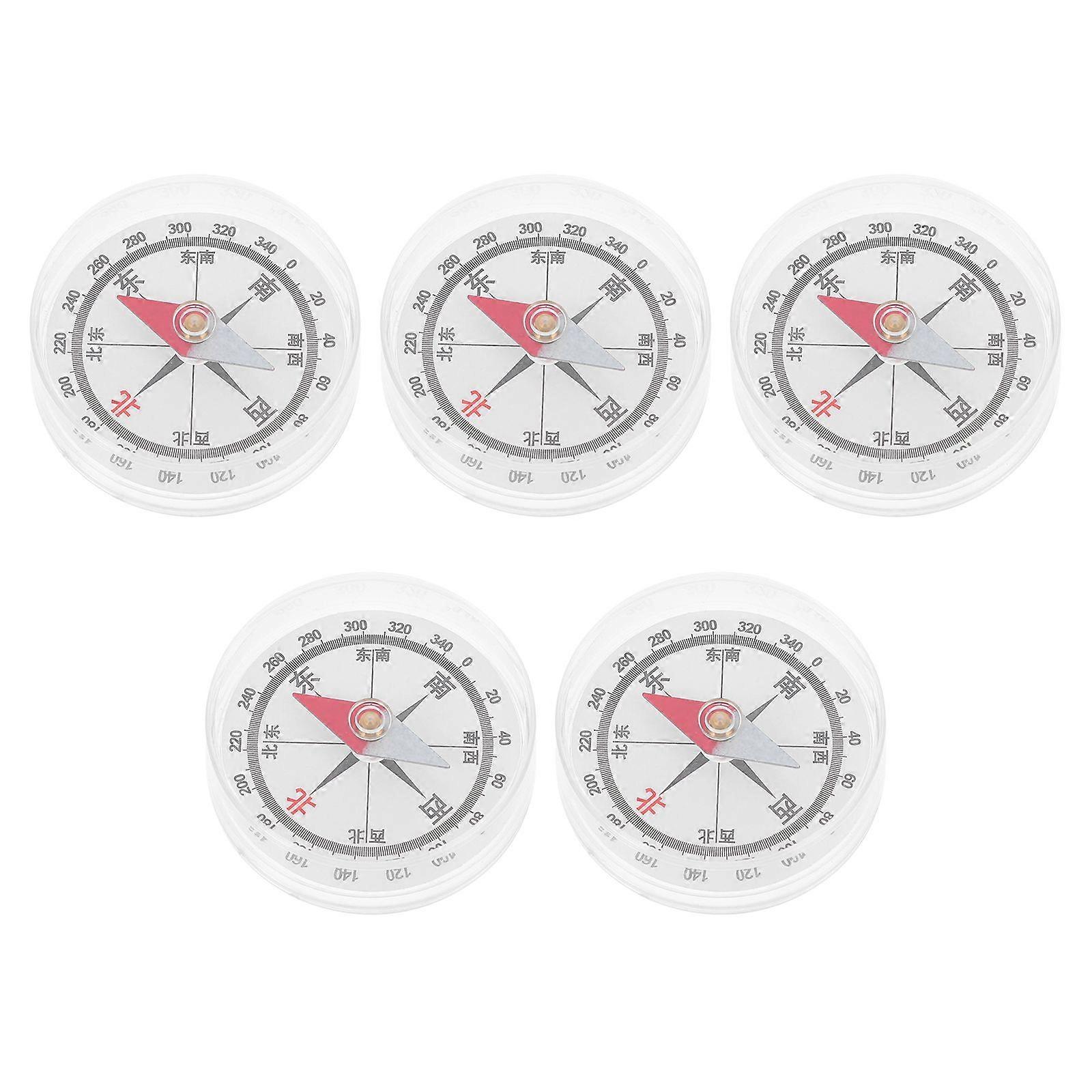 5pcs Useful Mini Compass Durable Experiment Compass School Science Compass
