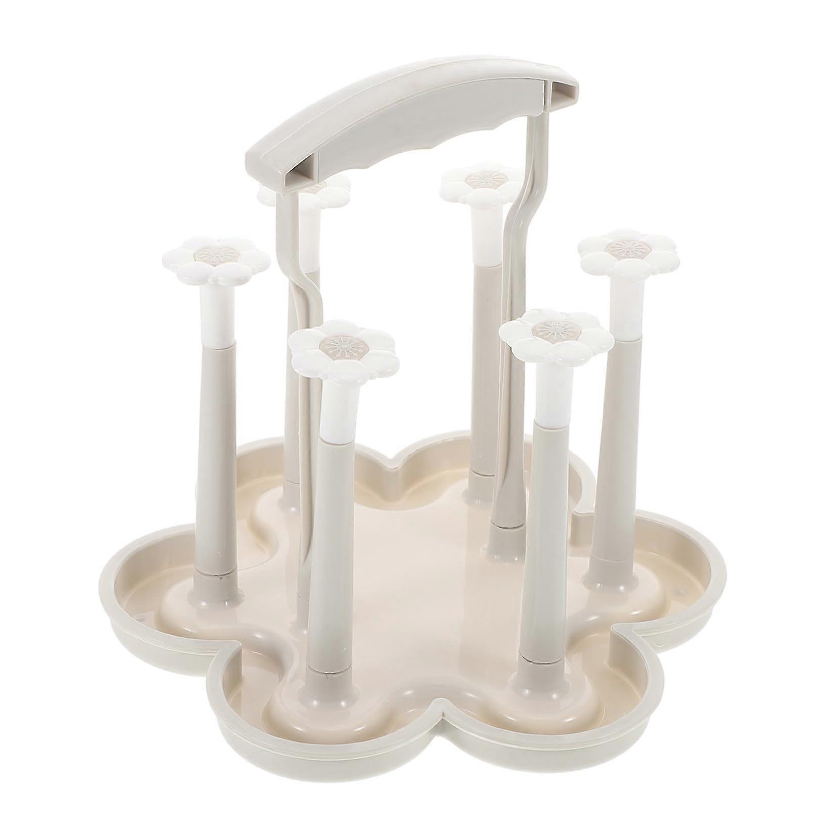 Bottle Drying Rack for Kitchen Countertop, SpaceSaving Plastic Cup and Bottle Organizer Stand