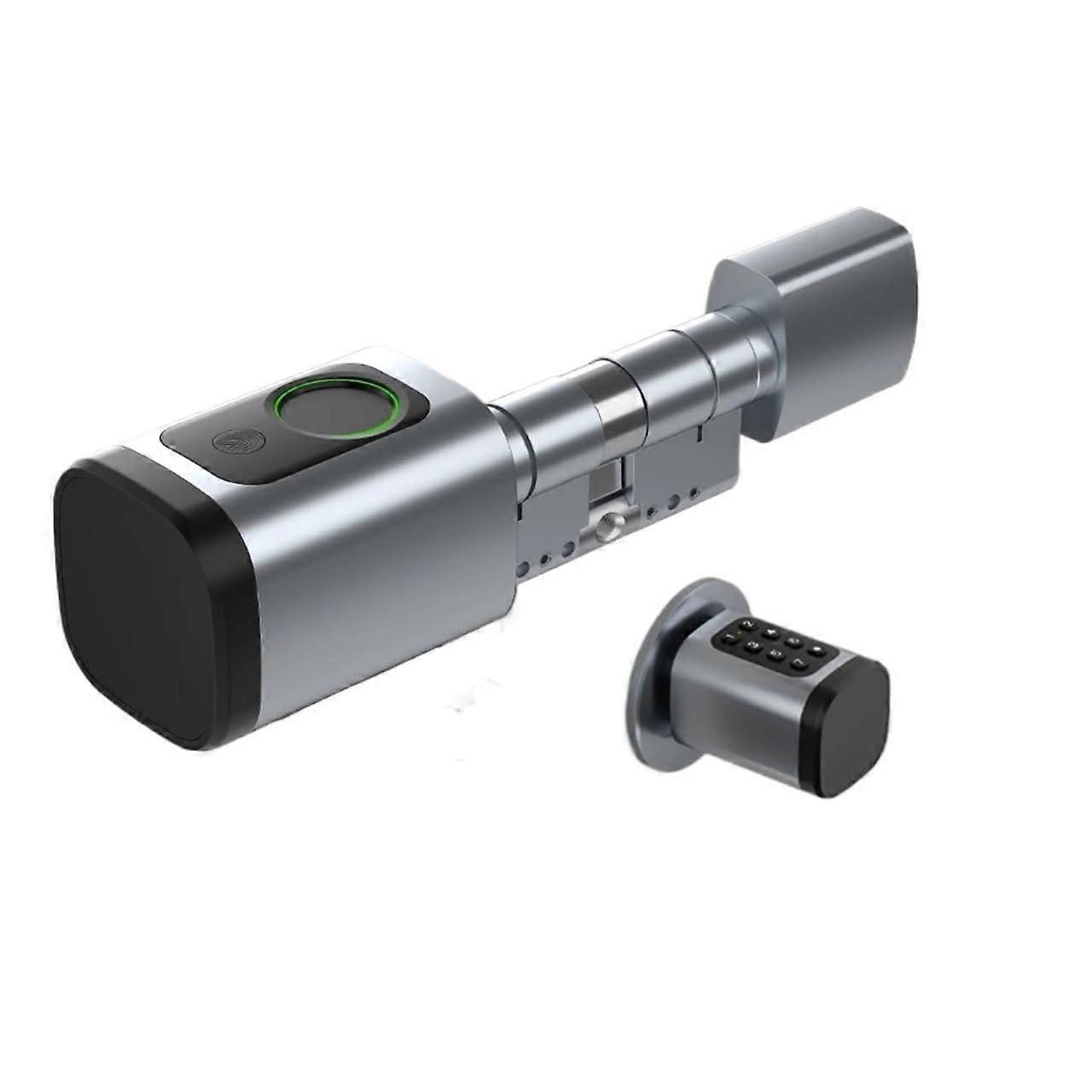 Smart Door Lock with Fingerprint Keypad, Bluetooth WiFi Control, Adjustable 6090mm, Black