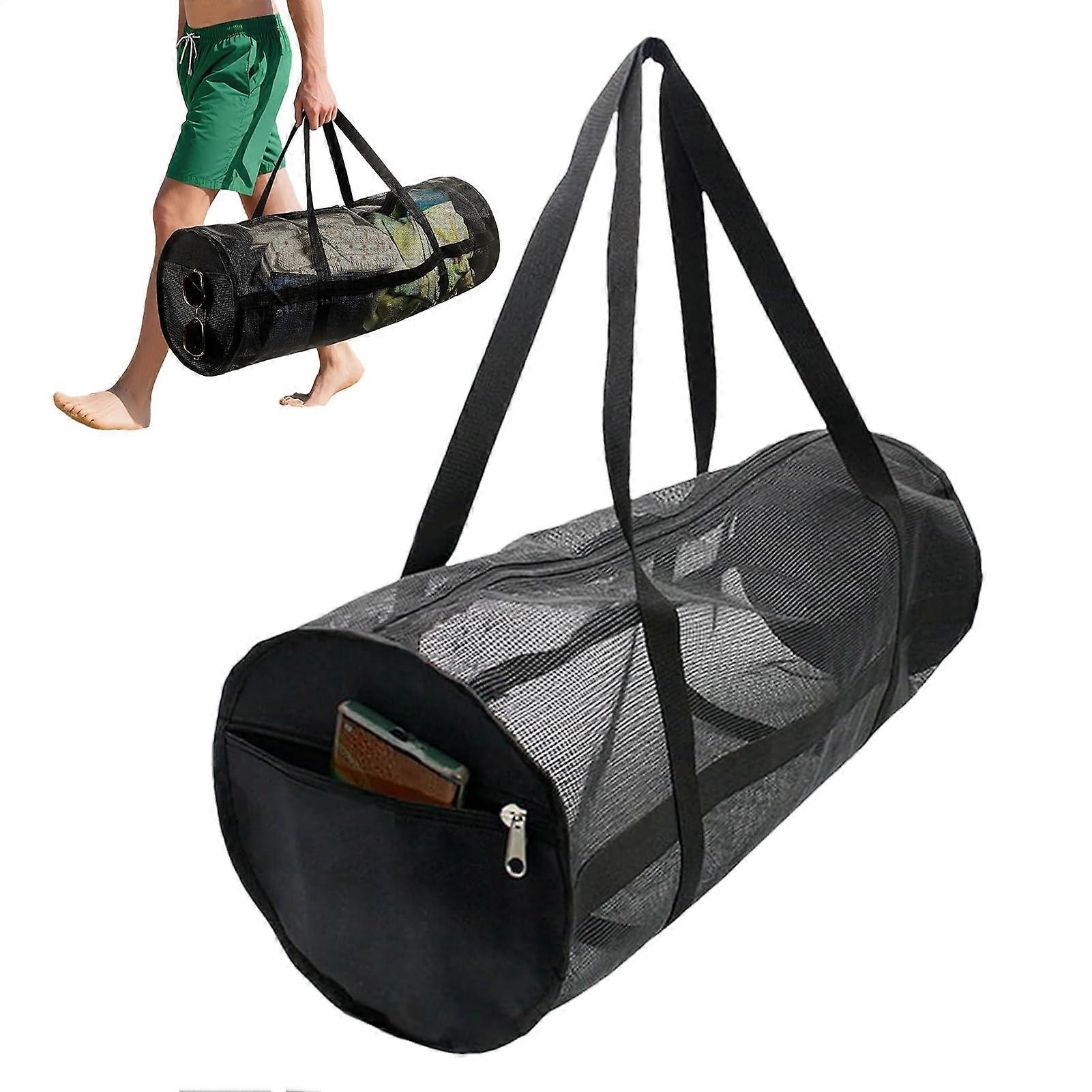Snorkeling Mesh Bag for Dive Gear with Breathable Foldable Design and Adjustable Shoulder Strap