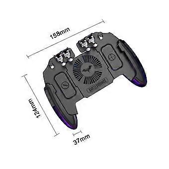 M11 Six Finger Fan Joystick For IOS/Android For PUBG Mobile Phone Game Controller Gamepad Trigger Shooting Gaming Button Cooling