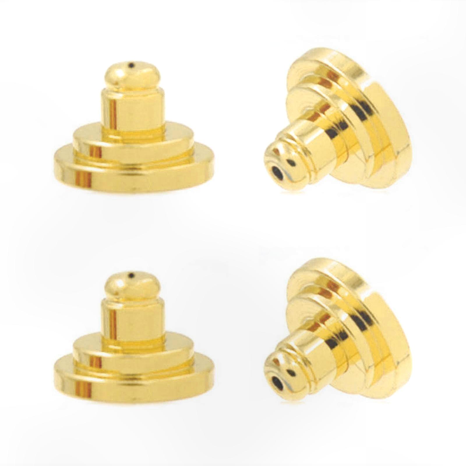 4-Pack Hypoallergenic Earring Backs, Secure Locking Design for Droopy Ears, Durable Replacement Earstud Stoppers