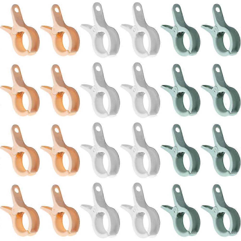 Windproof Clips Plastic Beach Towel Clips for Secure Use 24Pcs Assorted Color