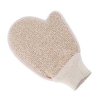 Exfoliating Bath Gloves 2pcs Linen Body Scrubber Mitt for Effective Dead Skin Removal in Shower