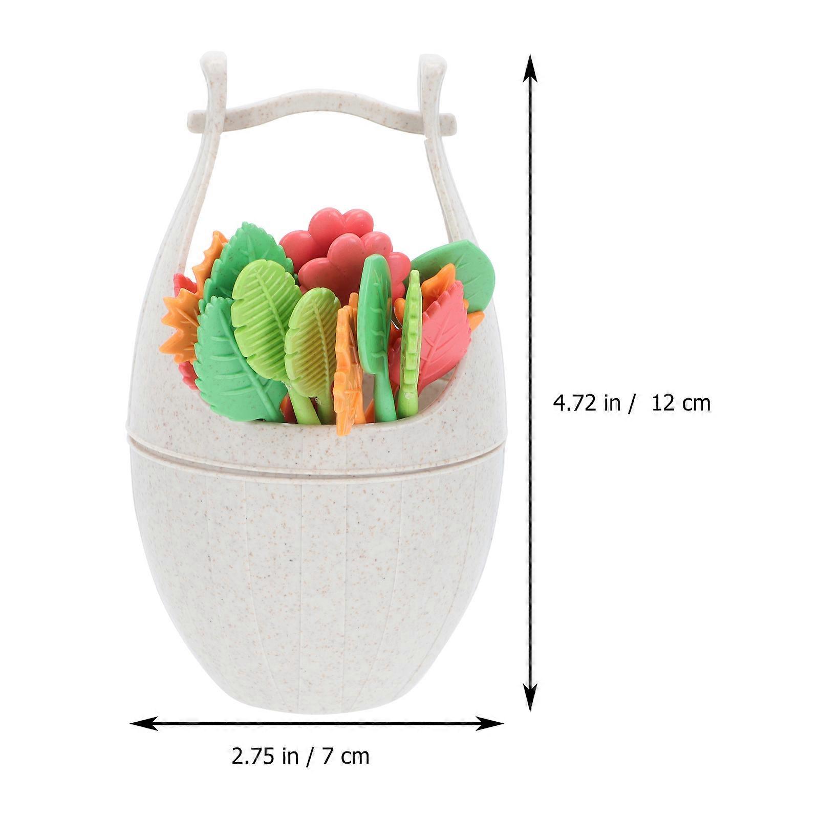 Fruit Forks Creative Reusable Forks Party Food Picks Assorted Color 2Sets