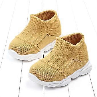 UTTOASFAY Toddler Shoes Toddler Infant Baby Girls Boys Casual Shoes Flying Woven Toddler Shoes Yellow 3-6 Months
