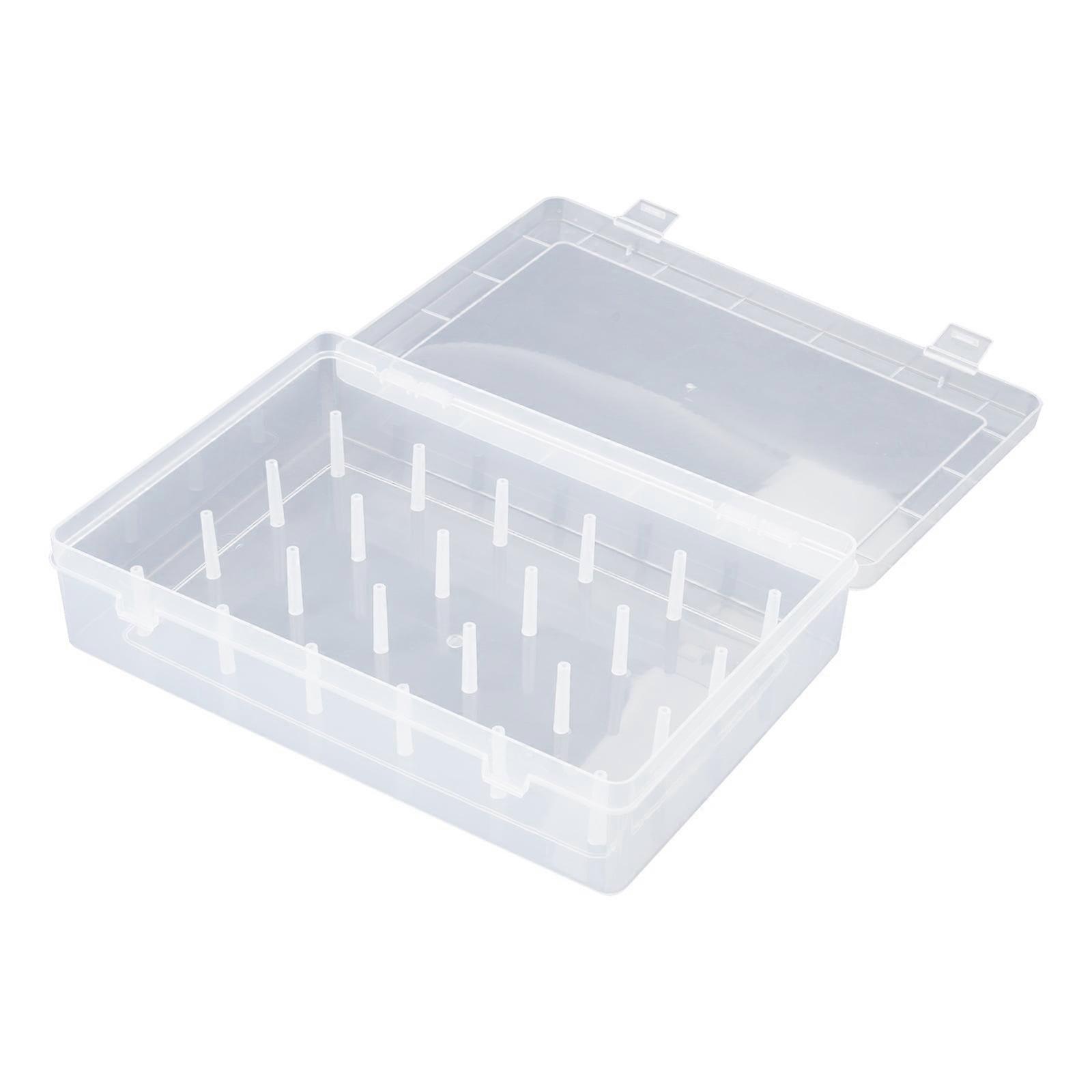 Clear Thread Box 42 Spools Storage Case Sewing Thread Organizers for Small Large Thread Spools Sewing Storage Accessory