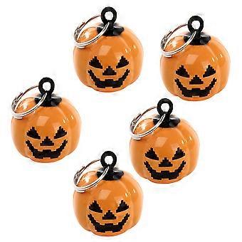 Copper Pumpkin Shape Pet Bells Cartoon Pendant for Pets with 10Pcs Set