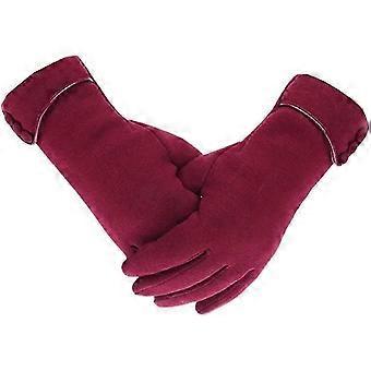 Gants d'hiver chauds et résistants au vent pour téléphone portable, en polaire, compatibles avec écrans tactiles.