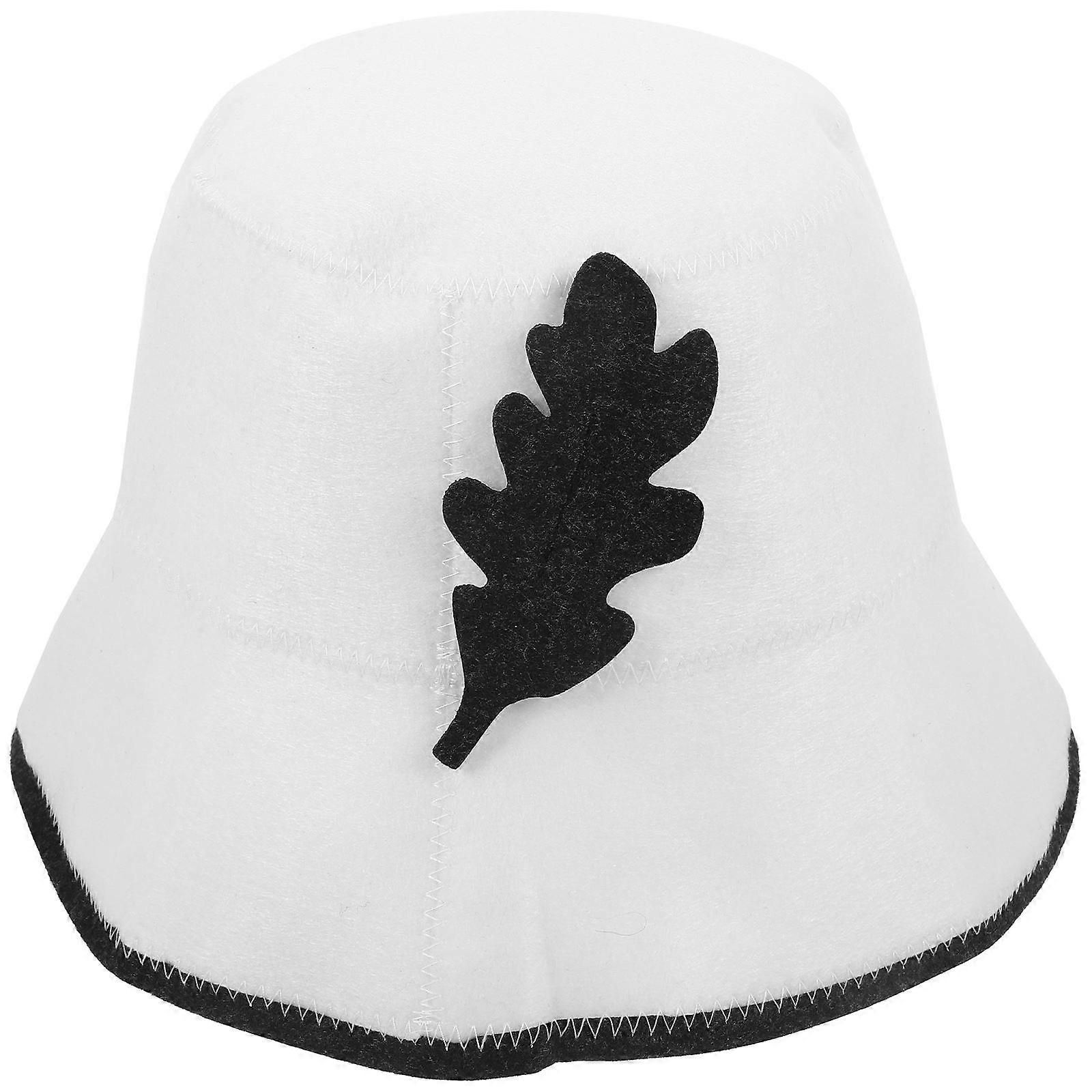 Felt Sauna Hat Bathing Hat for Moisture Absorption White Comfortable