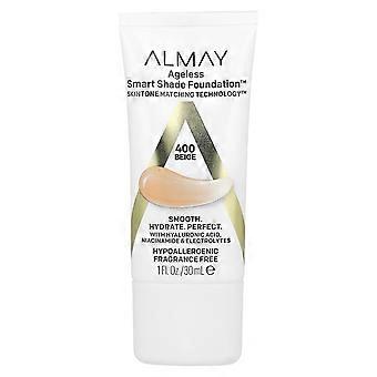Almay, Ageless Smart Shade Foundation, 400 Beige, 1 fl oz (30 ml)