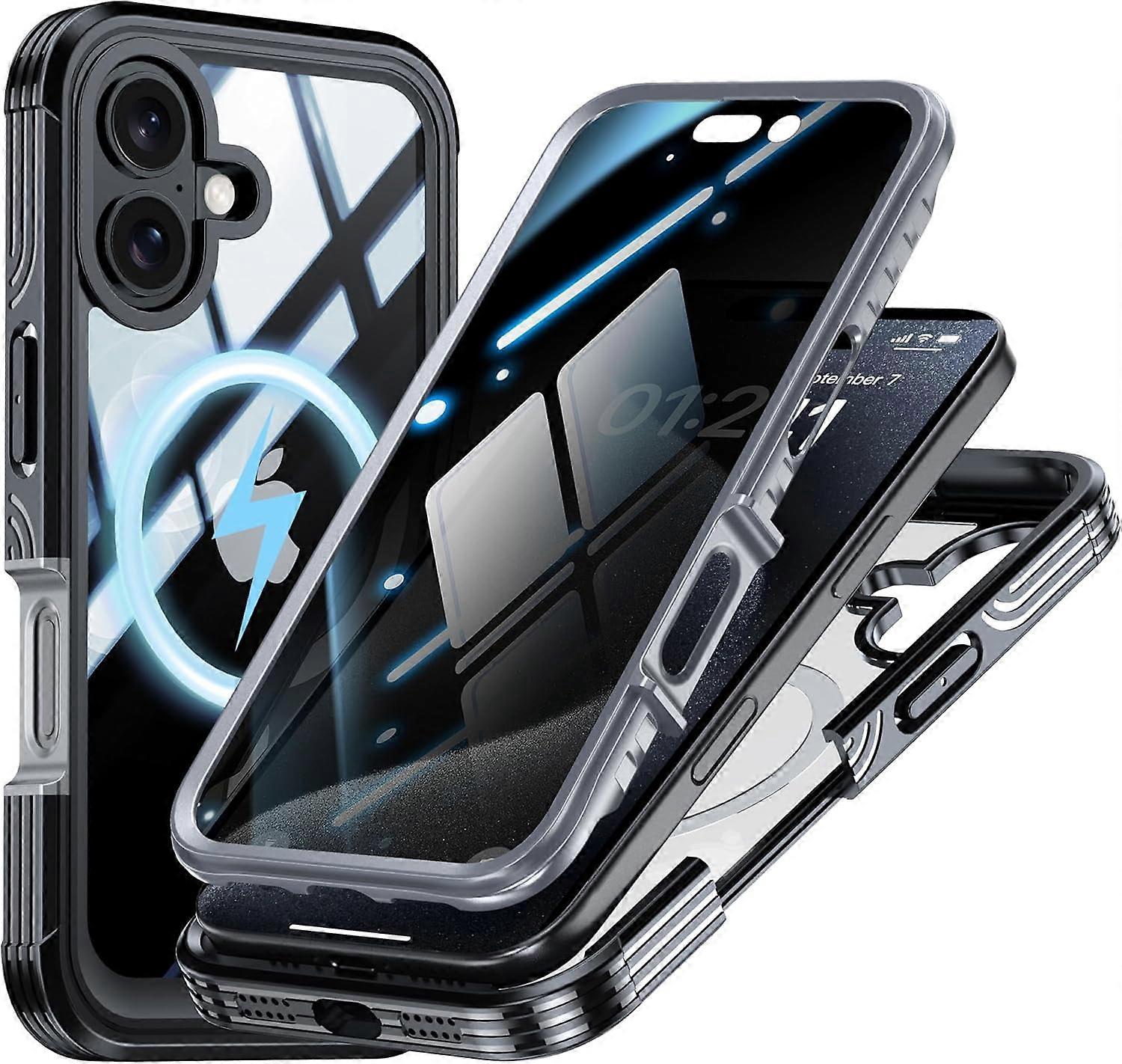 Shockproof Anti-Spy Privacy Case Compatible with iPhone 16