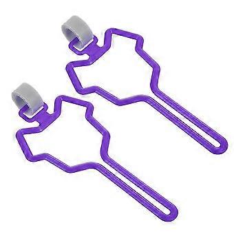 Huisdier Poep Zak Houder Clip voor Riem met 2Pcs Violet Afvaldrager