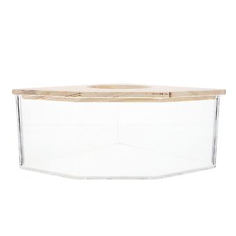 Transparente Chinchilla-Badewanne, Sandbad für Haustiere, multifunktionale Hamsterbadewanne