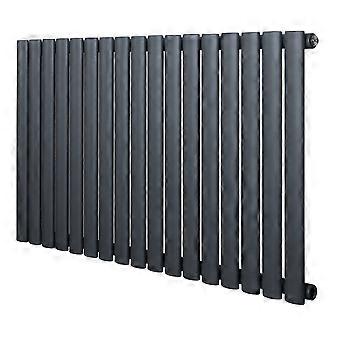 Oval Single Column Radiator 600 x 1020mm Modern Designer Single Panel Central Heating Heater Matt