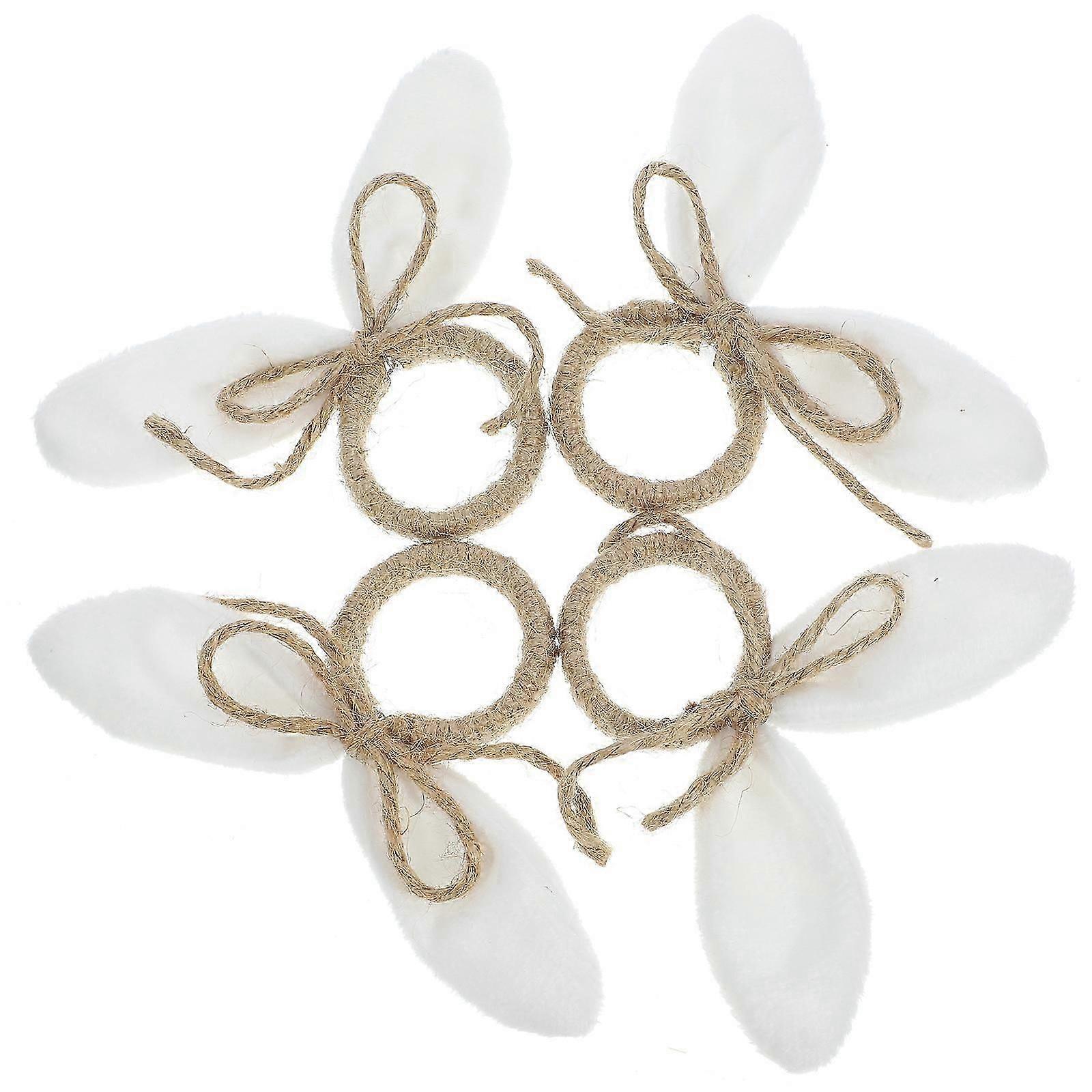 Osterhasen-Serviettenringe, 4er-Set