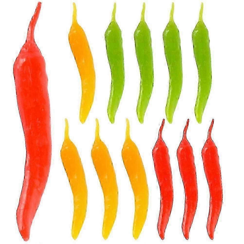Pepper Model Artificial Small Pepper Models for Decoration 30Pcs Assorted Color PVC