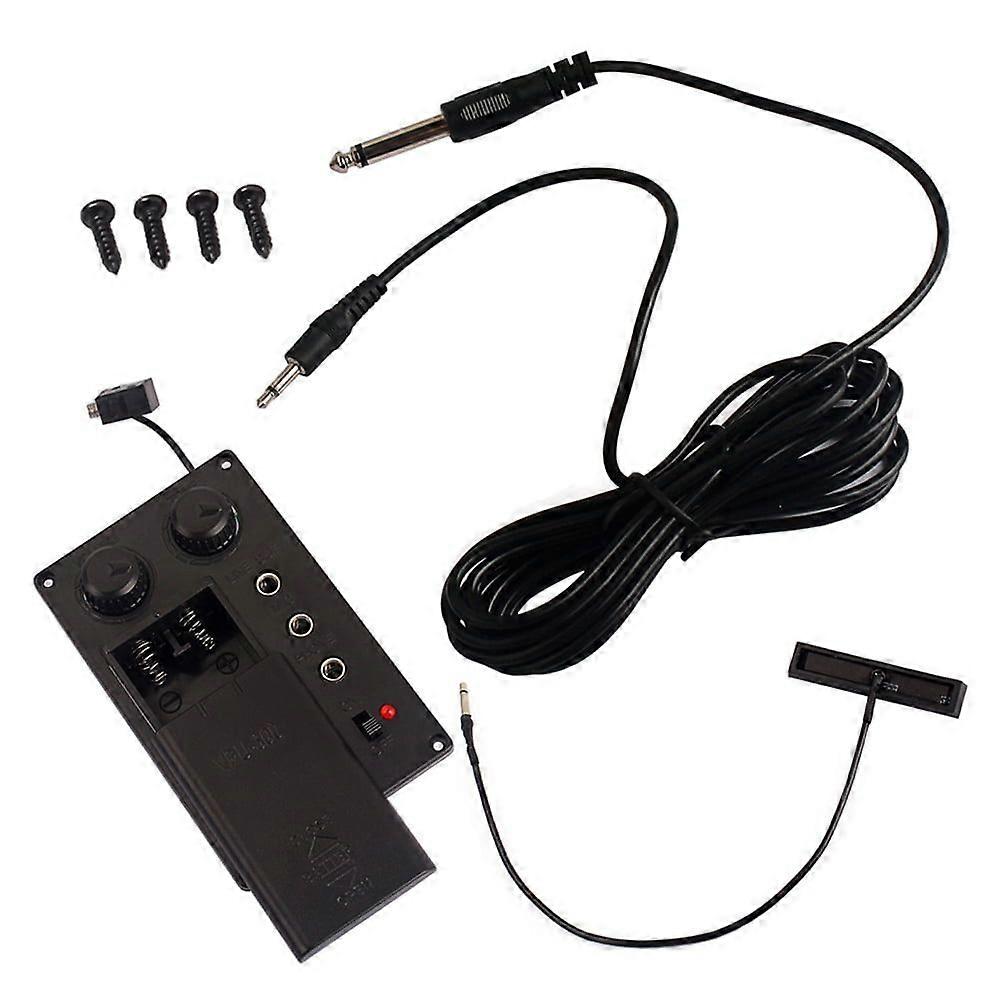 A complete violin equalizer/mute preamplifier/pickup equalizer set, including