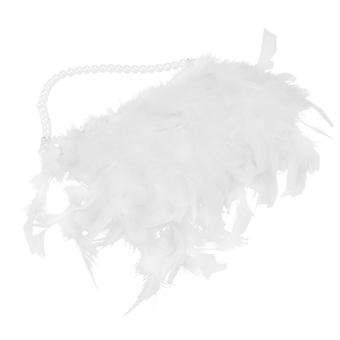 Türkei Pouch Pearl Chain Taschen Mode Umhängetasche für Mädchen Damen (Weiß)