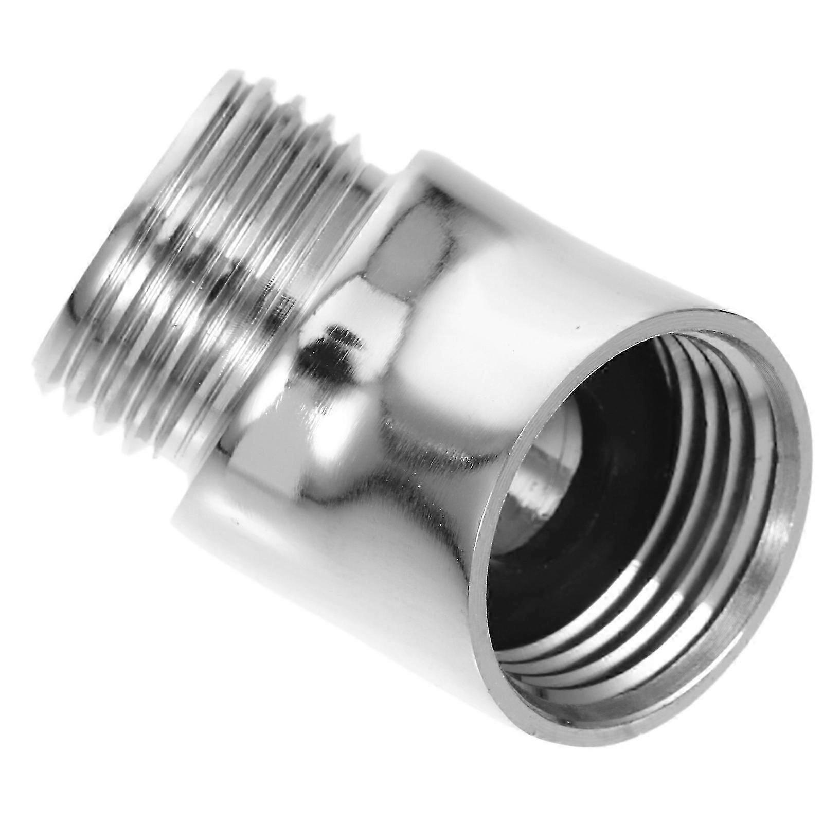 Copper Shower Adapter, Adjustable Angle, Durable, Silver Finish