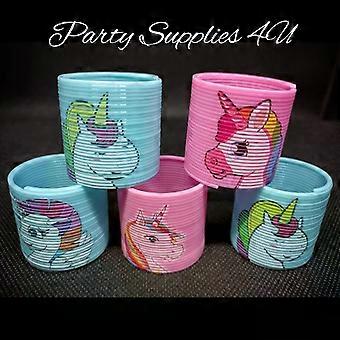 3Pk Unicorn Mini Slinky. Stocking/Party bag filler/fidget/