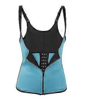 3 Clip&1 Zip 6 Steel Boned Waist Trainer Corset Sport Workout Body Shaper Tummy Control