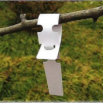 200 witte plastic plant en boom tags voor ophanging 2 x 20cm met groot schrijfoppervlak wit