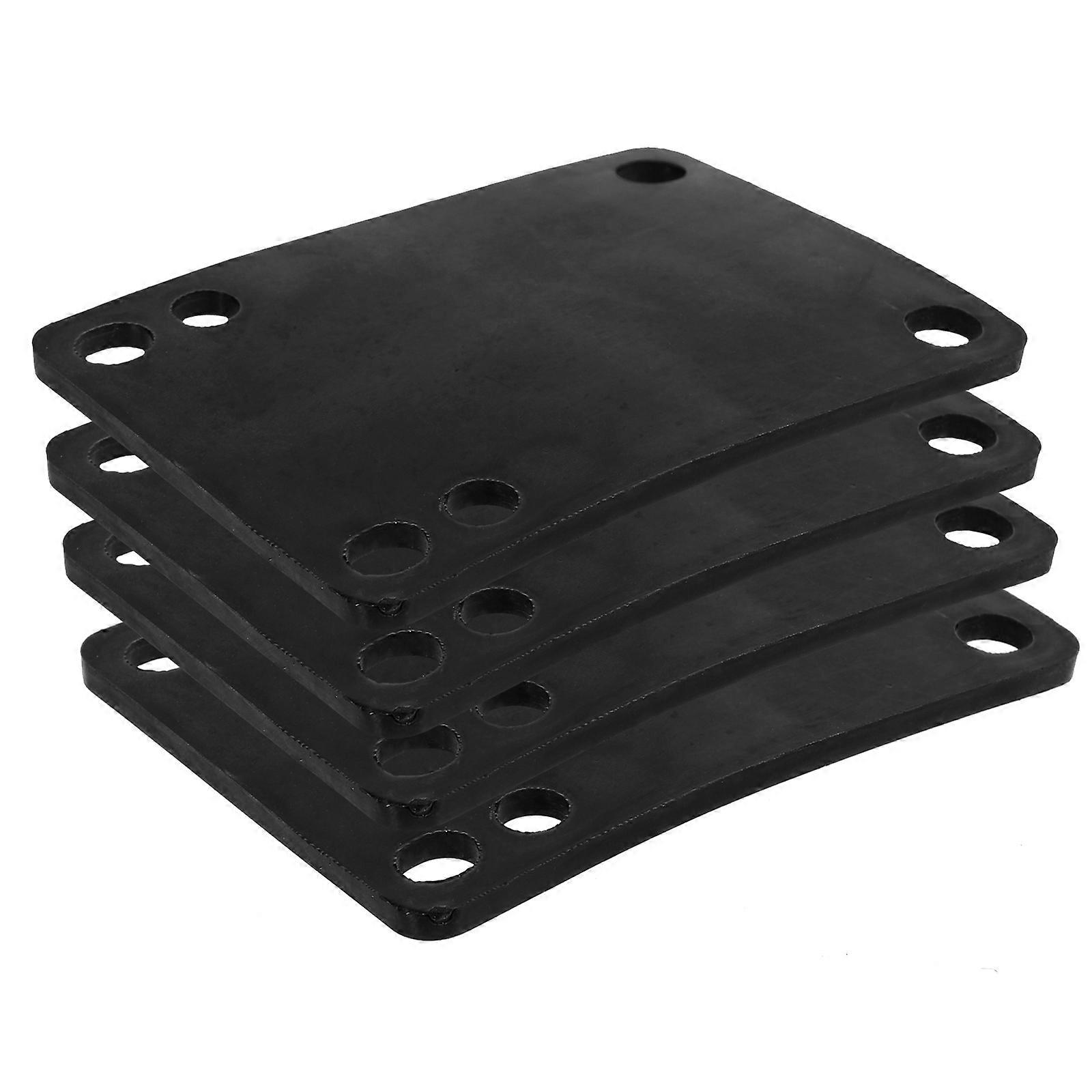 Skateboard Riser Shockproof Pad for Vibration Reduction 4Pcs Durable Black PP