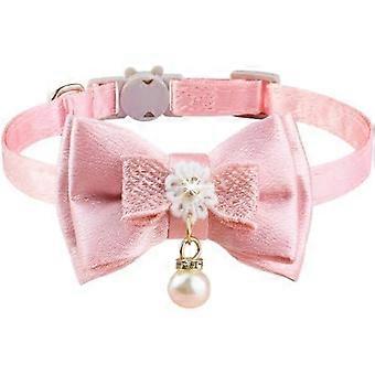Cat Collar, COZIRAE Bowtie Kitty Collar with Flower, Cat Collar with Tie, Cute Cat Collar for Girl/Boy Cat