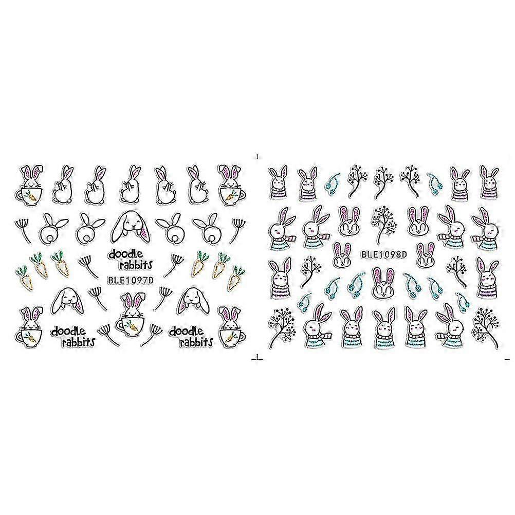 3D Easter Nail Art Stickers | 10Pcs Delicate Manicure Decals