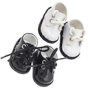 2 pares de pelúcia boneca sapatos mini sapatos de couro boneca sapatos decorativos acessórios boneca