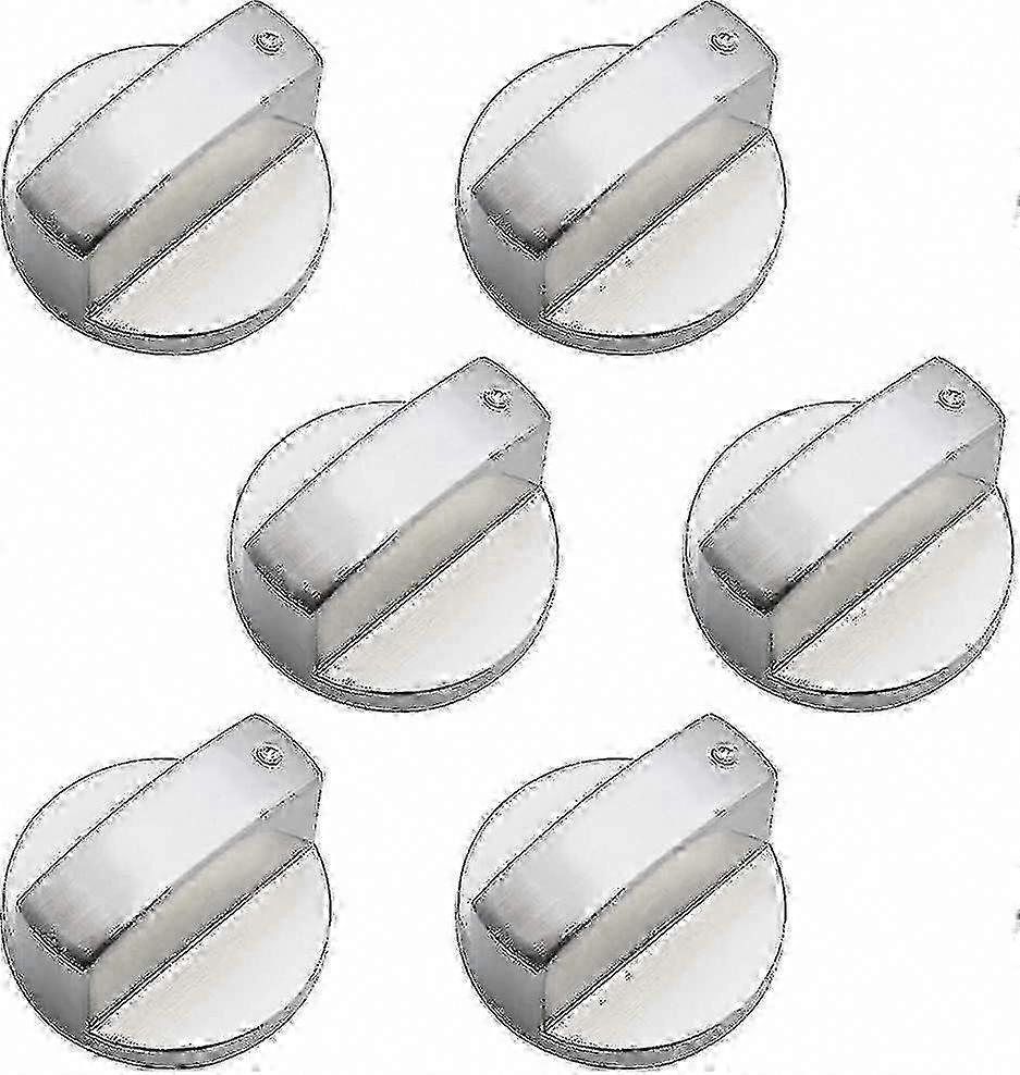 6-Pack Universal Metal Knobs compatible with Stove Cooktop Oven Control