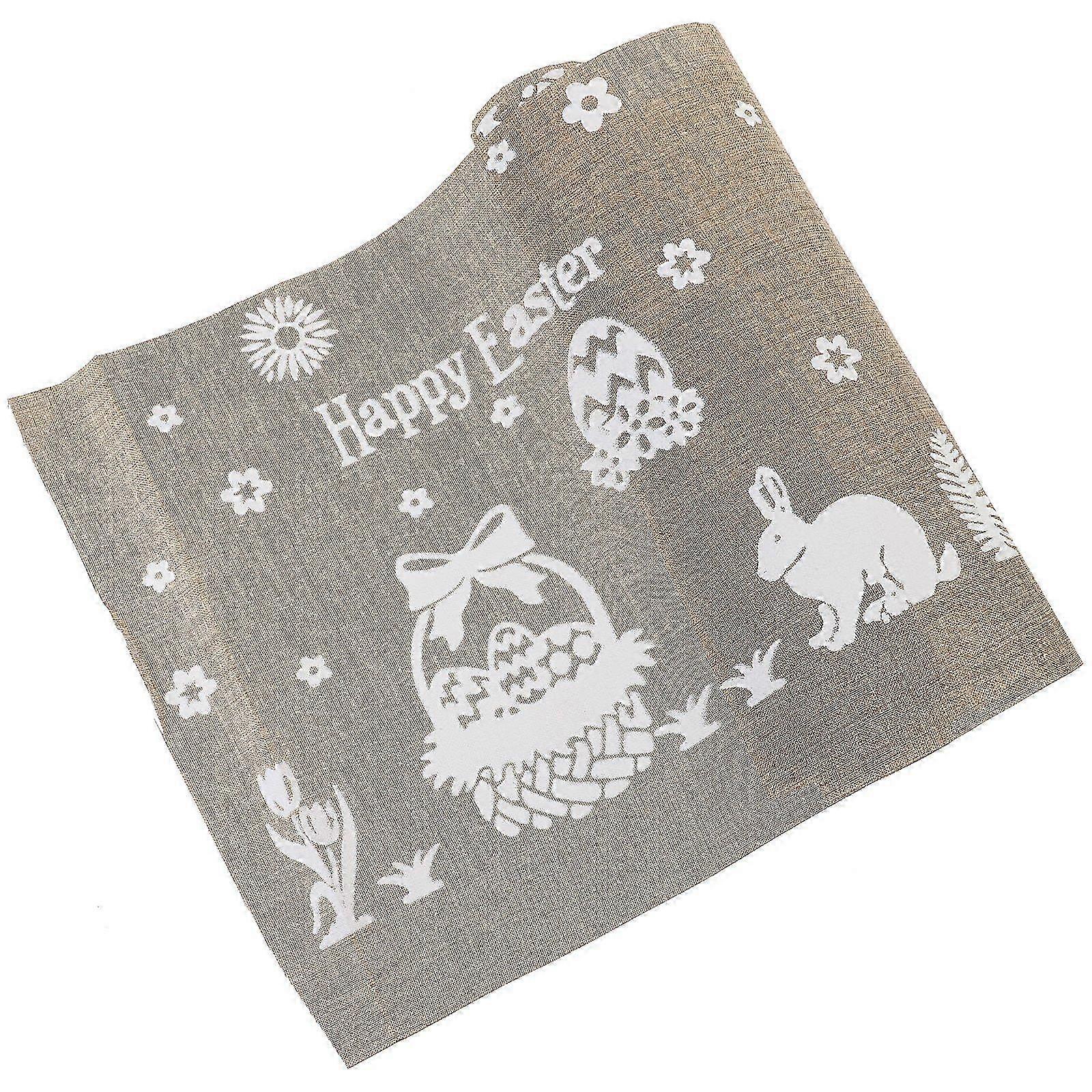 Easter Party Table Runner Spring Holiday Table Cover Kitchen Dining Table Decoration
