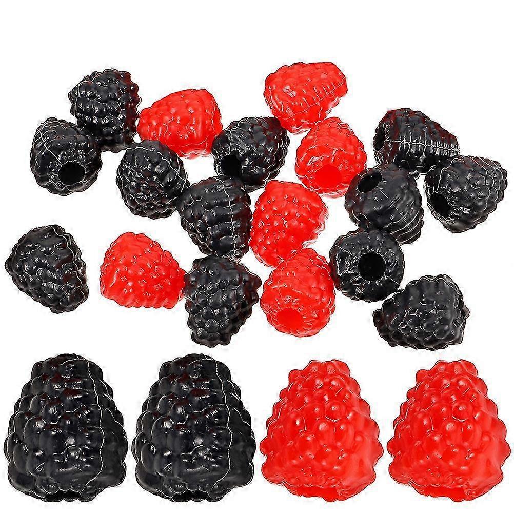 30pcs Artificial Raspberry Props Simulated Raspberry Model Kitchen Dining Table Decors