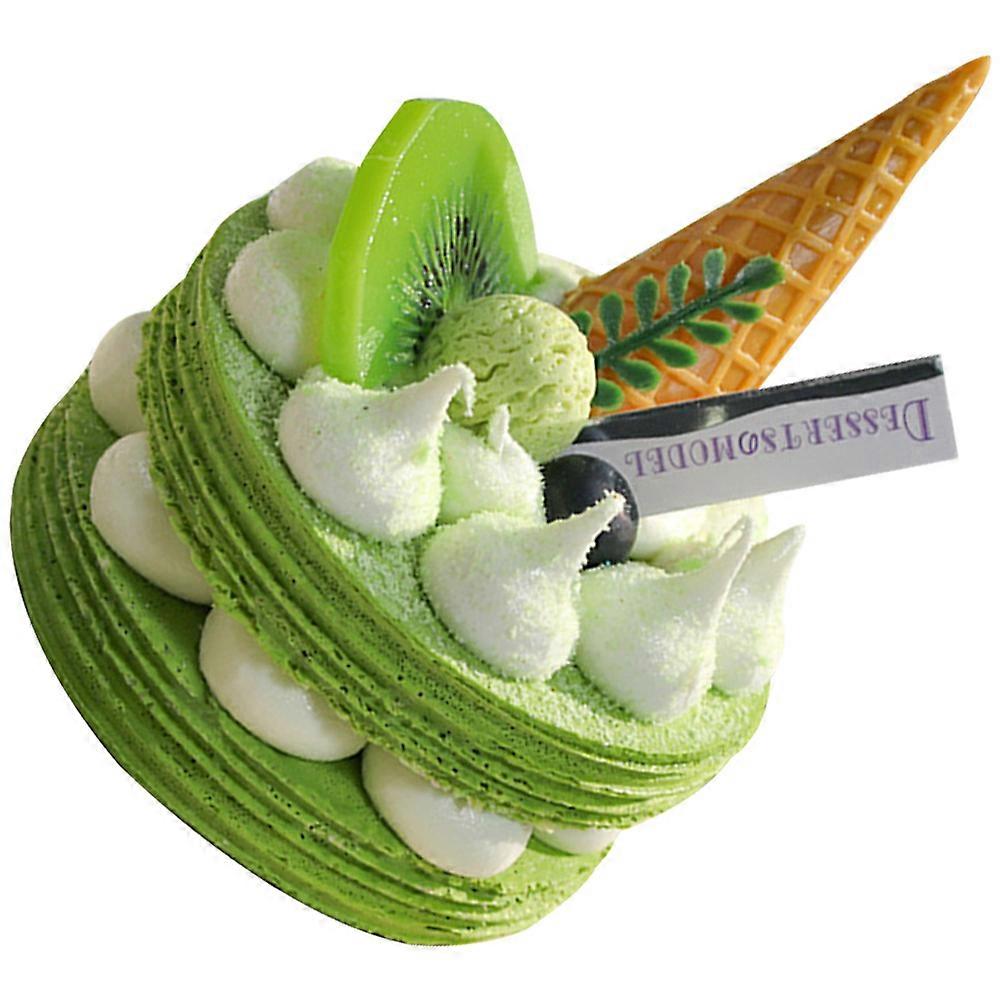 Green Artificial Cake Model for Decor PU Simulation Cake Display Prop