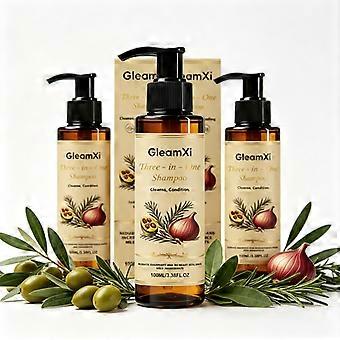 3-in-1 Onion Shampoo 100ml, Olive Red Onion Daily Hair Wash for Scalp Care, Soft Smooth Fuller Looking Hair for Men Women