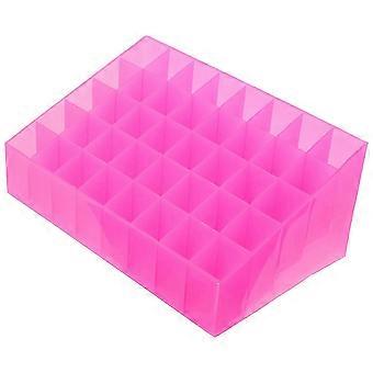 Opbergdoos voor lippenstift met 40 vakjes, organizer voor make-up op je bureau, roze houder