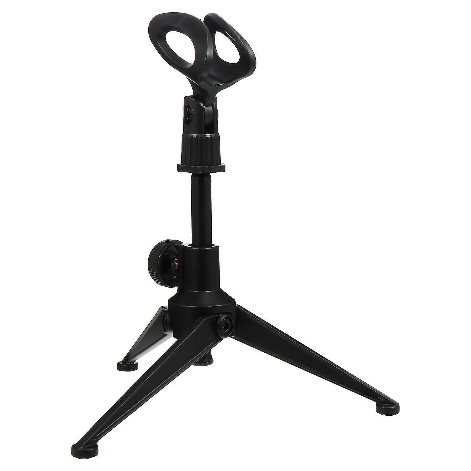 1Pc Adjustable Microphone Stand Microphone Tripod Microphone Support Black