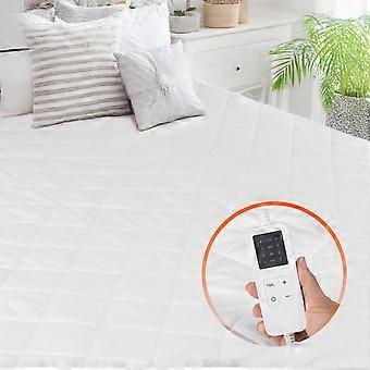 Couvre-matelas chauffant, 150 x 80 cm, chauffe-lit électrique avec commande de chaleur à 4 réglages, minuterie de 12 heures, arrêt automatique de 8 heures