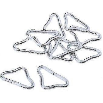 Z7 20 Stainless Steel Triangle Buckles with V-Rings for Trampoline Replacement or Craft Projects