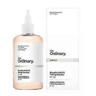 240ml de ácido glicólico 7% toner, solução de recapeamento tonificante, esfoliação facial adstringe poros, hidrata e reduz manchas da pele