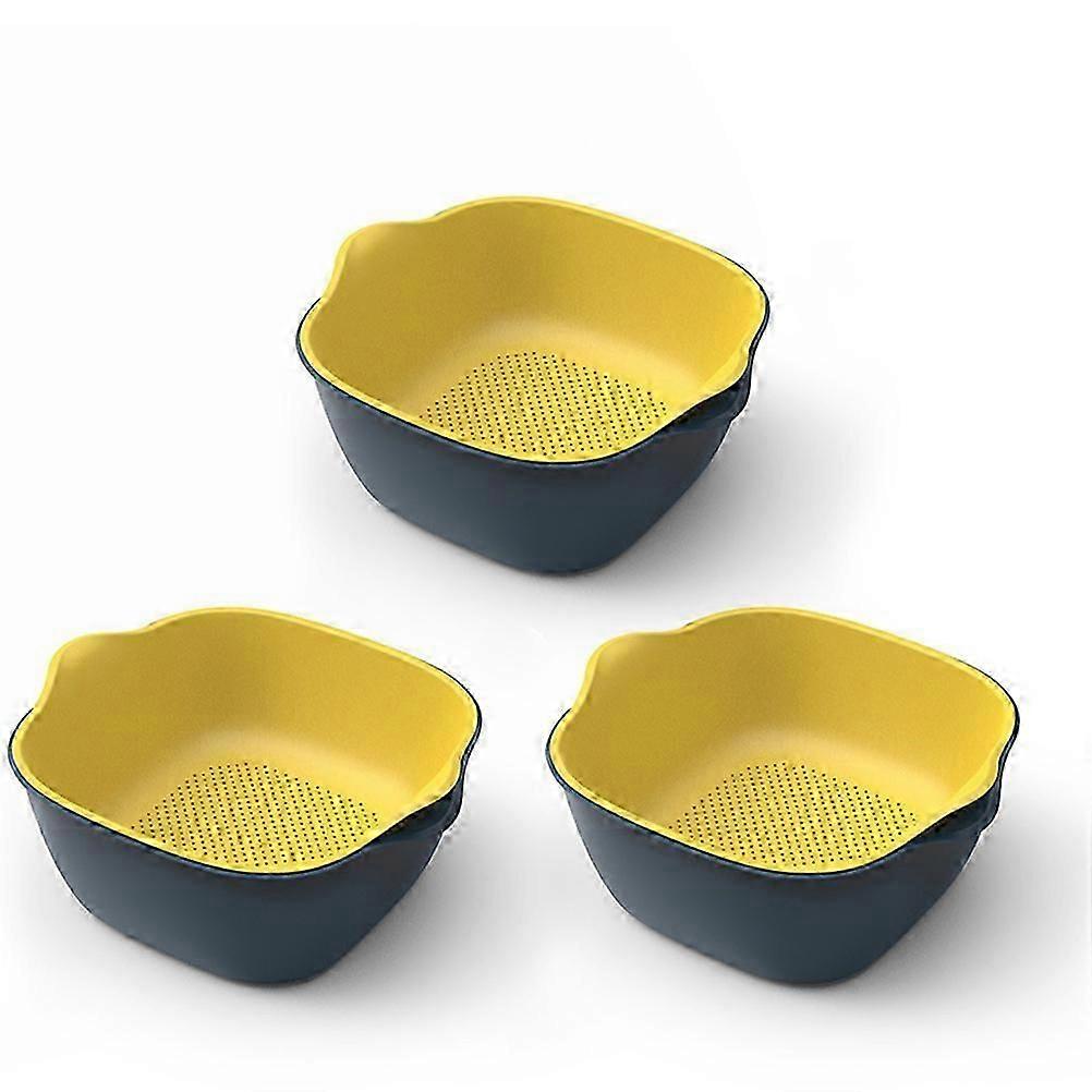Z7 Drain Basket Double Layers for Kitchen Use Practical Fruit Vegetable Storage
